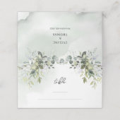 De Placement Boho Eucalyptus verdure branches or carte place (Extérieur déplié)