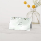 De Placement Boho Eucalyptus verdure branches or carte place (Dos)