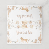 De Placement Boho First Rodeo Anniversaire Carte Place (Extérieur déplié)