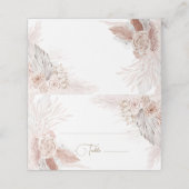 De Placement boho fleurs carte place (Extérieur déplié)