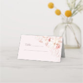 De Placement Boho Pale Rose Floral Mariage Carte Place (Dos)