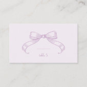 De Placement Bow à croquis romantique | Lilac Handwrite Carte (Devant)