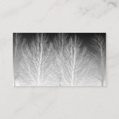 De Placement Branches d'hiver noir blanc Mariage carte place (Dos)