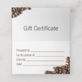 De Placement Café Coupe Coeur Coeur en mousse Carte cadeau (Intérieur déplié)