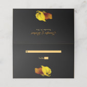 De Placement Calla Lily Mariage Carte Place Pliée (Extérieur déplié)