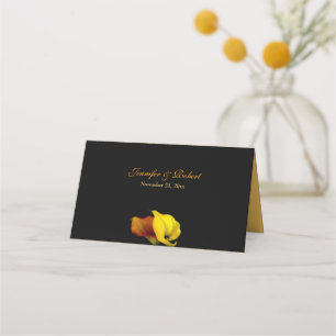 De Placement Calla Lily Mariage Carte Place Pliée