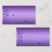 De Placement Carte à étalage florale pourpre et noire (Devant / Derrière)