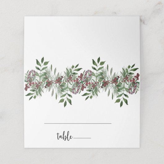 De Placement Carte à feuillage persistant (Extérieur déplié)