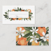 De Placement Carte à puce Aquarelle Orange Blossances (Devant / Derrière)