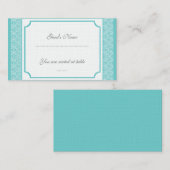 De Placement Carte à puce Mariage damassé classique (Devant / Derrière)