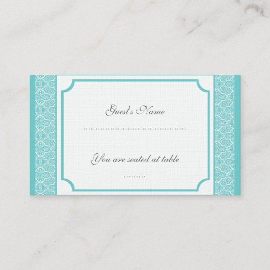 De Placement Carte à puce Mariage damassé classique (Devant)
