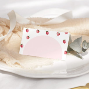 De Placement Carte alimentaire minimaliste aux fraises. Framboi