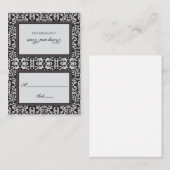 De Placement Carte Art déco Damask Place Card (Devant / Derrière)