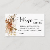 De Placement Carte Billet Raffle Vin Automne Fête des mariées A (Devant)