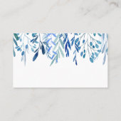 De Placement Carte blanche feuille bleue (Dos)