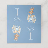 De Placement Carte Bleu Place Bleu Ours Teddy (Extérieur déplié)