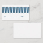 De Placement Carte Bleu simple Chevron Place (Devant / Derrière)
