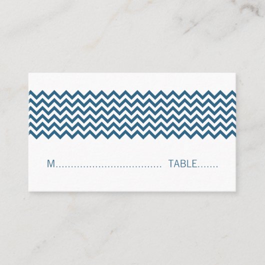 De Placement Carte Bleu simple Chevron Place (Devant)