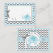 De Placement Carte Blue Elephant Bird Place (Devant / Derrière)