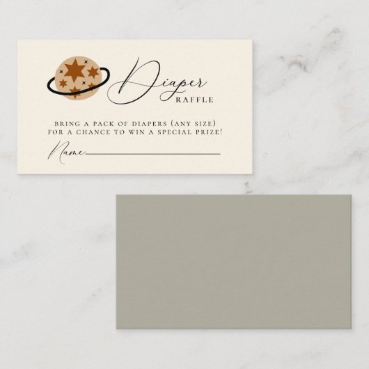 De Placement Carte Boho Celestial Planet Diaper Refle Enclôture (Devant / Derrière)