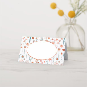 De Placement Carte Boho Place pour fleurs d'été scandinaves
