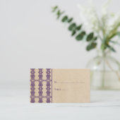 De Placement Carte Bordure Art déco violet (Debout devant)