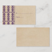 De Placement Carte Bordure Art déco violet (Devant / Derrière)