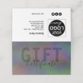 De Placement Carte cadeau Holographique Iridescente en métal br (Extérieur déplié)