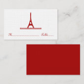 De Placement Carte Chic Parisienne, Rouge (Devant / Derrière)