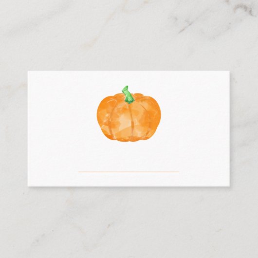 De Placement Carte Citrouille orange pour Thanksgiving (Devant)