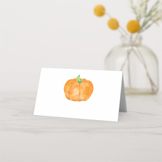 De Placement Carte Citrouille orange pour Thanskgiving & Fall (Devant)