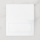 De Placement Carte Clean Pastel Blue and White Place (Extérieur déplié)