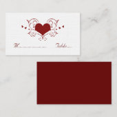 De Placement Carte Coeur Flourissant Place, Rouge (Devant / Derrière)