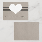De Placement Carte Coeur Moderne, Beige (Devant / Derrière)