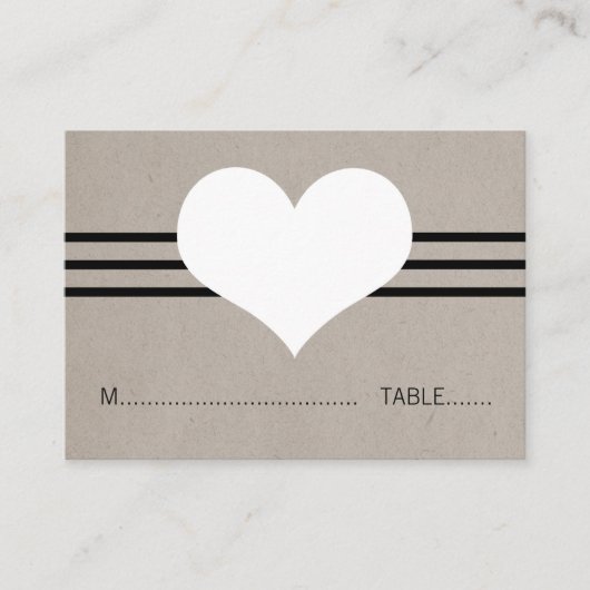 De Placement Carte Coeur Moderne, Beige (Devant)