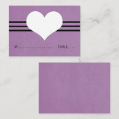 De Placement Carte Coeur Moderne, Violet (Devant / Derrière)