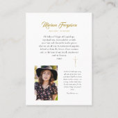 De Placement Carte commémorative catholique Arch Fleur Rose (Dos)