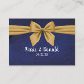 De Placement Carte conseil | Bleu foncé avec Bow or (Dos)