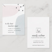 DE PLACEMENT CARTE D'AFFICHAGE ABSTRAITE DU CADEAU D'ENSEIGNANT (Devant / Derrière)