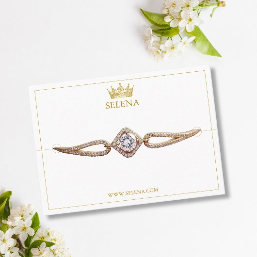 De Placement Carte d'affichage du bracelet Gold Crown