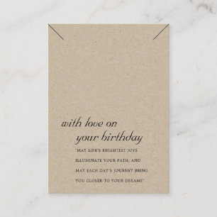 DE PLACEMENT CARTE D'AFFICHAGE DU CADEAU D'ANNIVERSAIRE RUSTIQU