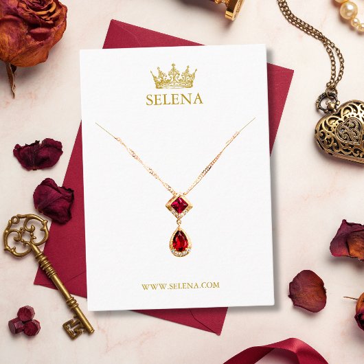 De Placement Carte d'affichage du collier Gold Crown