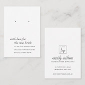 DE PLACEMENT CARTE D'AFFICHAGE NOIRE BLANCHE NOUVELLE BRIDE (Devant / Derrière)