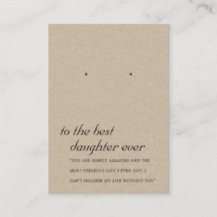 DE PLACEMENT CARTE D'AFFICHAGE RUSTIQUE KRAFT FILLE AMI EARRY