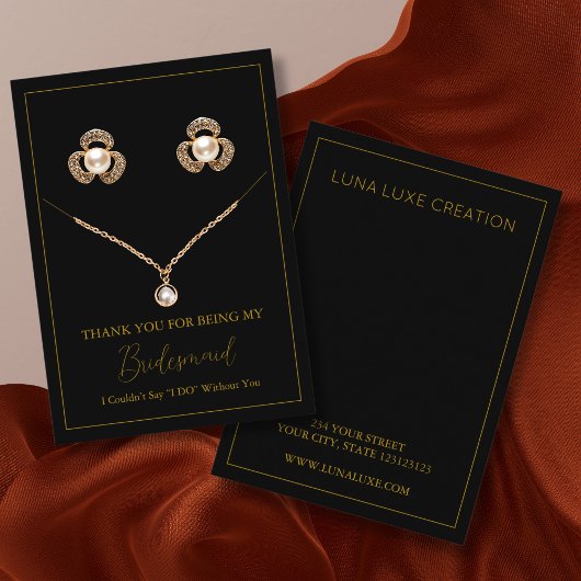 De Placement Carte d'affichage simple Bridesmaid