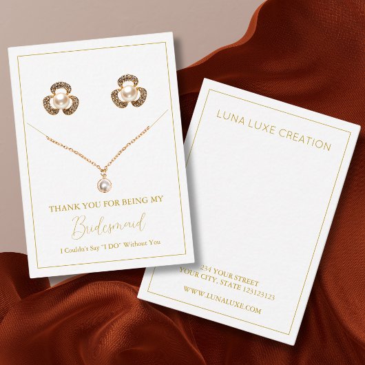 De Placement Carte d'affichage simple Bridesmaid