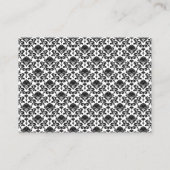 De Placement Carte Damask Blanc Et Noir Forme Place Place (Dos)