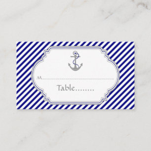 De Placement Carte d'ancrage bleu marine mariage nautique