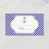 De Placement Carte d'ancrage bleu marine mariage nautique (Dos)