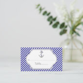 De Placement Carte d'ancrage bleu marine mariage nautique (Debout devant)